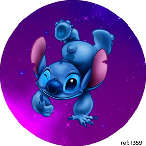 Stitch - Capa de Painel Redondo