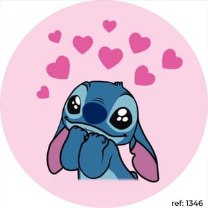 Stitch - Capa de Painel Redondo