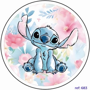 Stitch - Capa de Painel Redondo