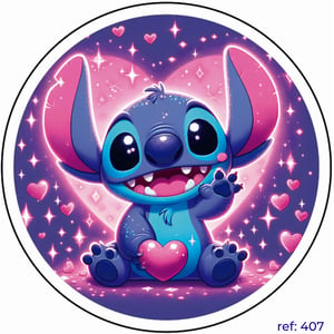 Stitch - Capa de Painel Redondo