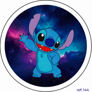 Stitch - Capa de Painel Redondo