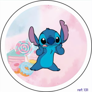Stitch - Capa de Painel Redondo