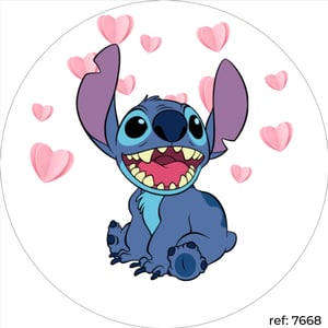 Stitch - Capa de Painel Redondo