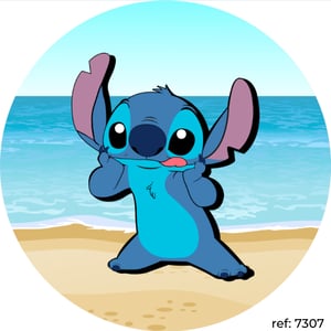 Stitch - Capa de Painel Redondo