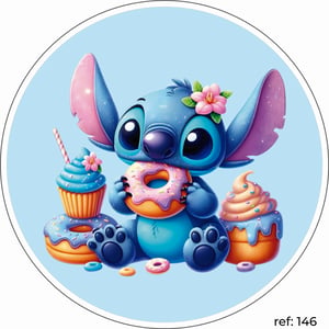 Stitch - Capa de Painel Redondo