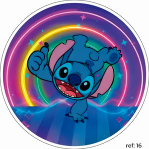 Stitch - Capa de Painel Redondo