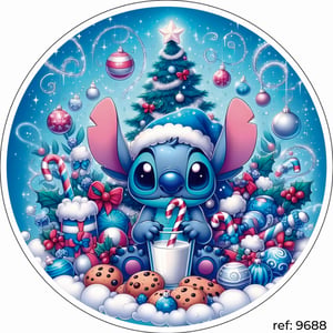 Stitch - Capa de Painel Redondo