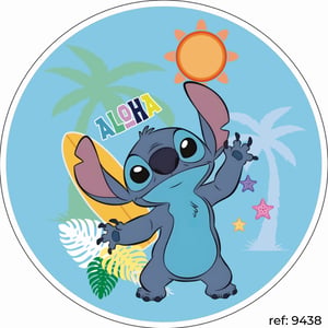 Stitch - Capa de Painel Redondo