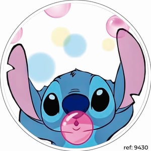 Stitch - Capa de Painel Redondo