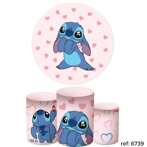Stitch - Kit Festa (Painel 150cm + Trio de Cilindros)