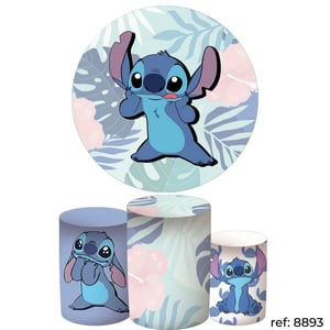 Stitch - Kit Festa (Painel 150cm + Trio de Cilindros)