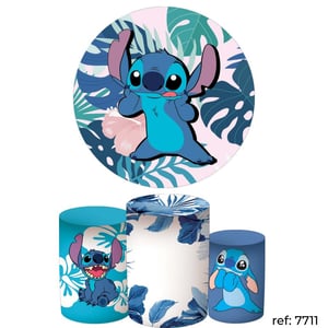 Stitch - Kit Festa (Painel 150cm + Trio de Cilindros)