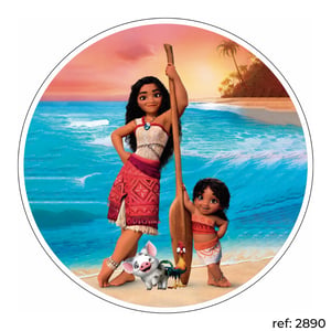 Moana - Capa de Painel Redondo