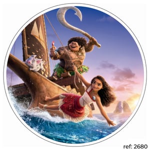 Moana - Capa de Painel Redondo