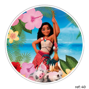 Moana - Capa de Painel Redondo