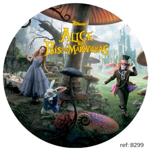 Alice no País das Maravilhas - Capa de Painel Redondo