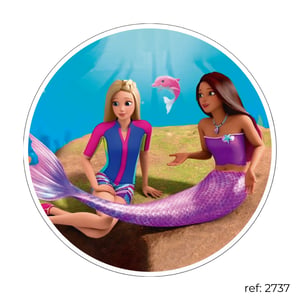 Barbie - Capa de Painel Redondo