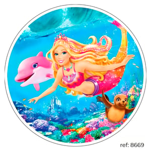 Barbie - Capa de Painel Redondo