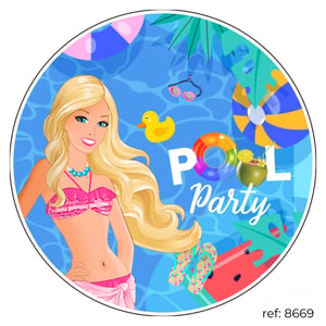 Barbie - Capa de Painel Redondo