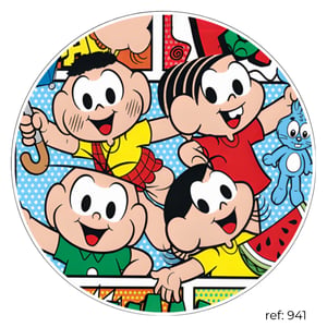 Turma da Mônica - Capa de Painel Redondo
