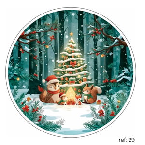 Natal - Capa de Painel Redondo