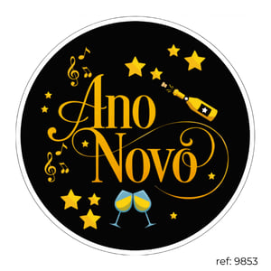 Ano Novo - Capa de Painel Redondo