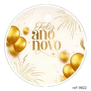 Ano Novo - Capa de Painel Redondo