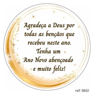 Ano Novo - Capa de Painel Redondo