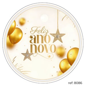 Ano Novo - Capa de Painel Redondo