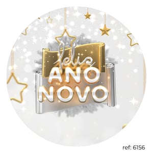 Ano Novo - Capa de Painel Redondo