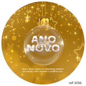 Ano Novo - Capa de Painel Redondo