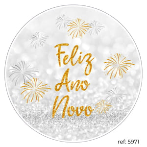 Ano Novo - Capa de Painel Redondo