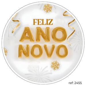 Ano Novo - Capa de Painel Redondo