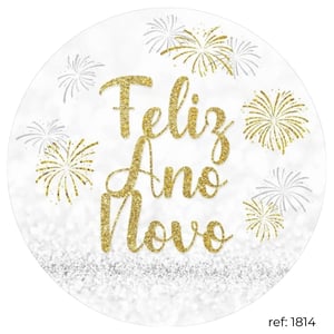 Ano Novo - Capa de Painel Redondo