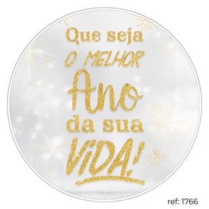 Ano Novo - Capa de Painel Redondo