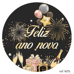 Ano Novo - Capa de Painel Redondo