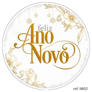 Ano Novo - Capa de Painel Redondo