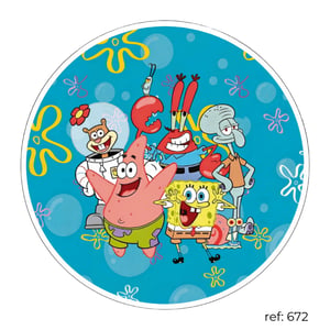 Bob Esponja - Capa de Painel Redondo