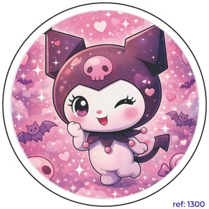 Kuromi - Capa de Painel Redondo
