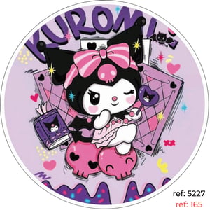 Kuromi - Capa de Painel Redondo