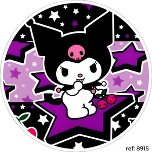 Kuromi - Capa de Painel Redondo