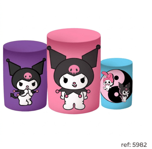 Kuromi - Trio de Capas de Cilindros
