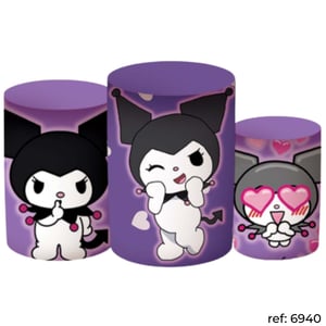 Kuromi - Trio de Capas de Cilindros
