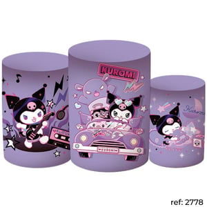 Kuromi - Trio de Capas de Cilindros