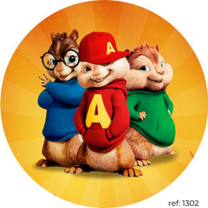 Alvin e os Esquilos/Esquiletes - Capa de Painel Redondo
