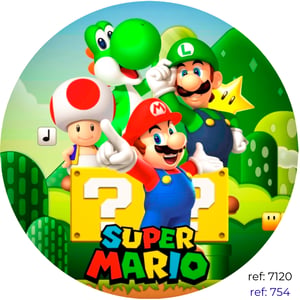 Super Mário - Capa de Painel Redondo