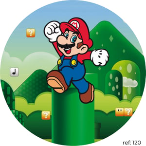 Super Mário - Capa de Painel Redondo