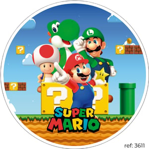 Super Mário - Capa de Painel Redondo