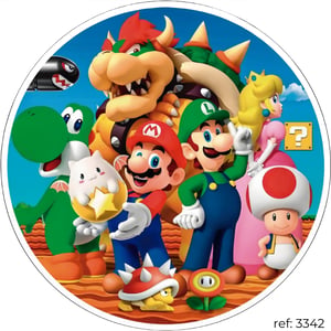 Super Mário - Capa de Painel Redondo