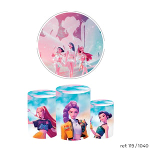 Guerreiras do k-pop - Kit Festa Helanca     Conjunto de capas